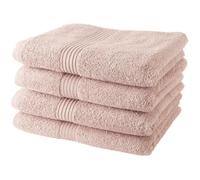 TODAY Lot de 4 Serviettes de Bain 100% coton - 50x100 cm - Rose des sables