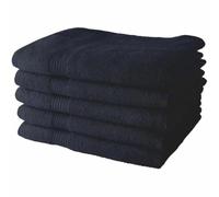 TODAY Lot de 5 serviettes de bain 70 x 130 cm 100% coton Bleu marine