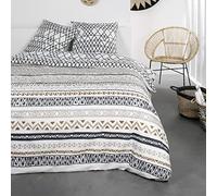 Today Parure de lit 2 Personnes 220x240 Coton Imprime Sunshine 7.20, Blanc