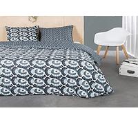Today Parure de lit 2 Personnes 240 x 260 cm Coton Imprime Sunshine 7.30 Bleu