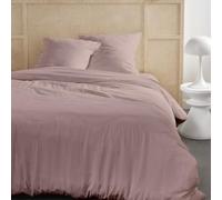 Today Parure de lit 123666 Gaze de coton unie 2 personnes 240x220 cm Rose des sables