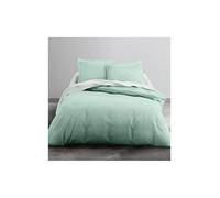 Today Parure de Lit 240X260 2 Personnes Coton Imprime Bleu Graphique 57Fils Jap et Scandi