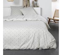 TODAY Parure De Lit Double en Coton Flanelle Imprimé Mosaïque - Beige - 240 X 260 Cm