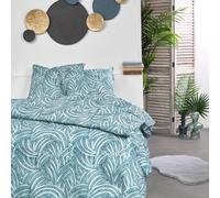Today Parure de lit housse de couette Sunshine 11 46 260x240cm + 2 taies 63x63cm 100% coton Bleu