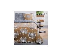 TODAY Parure De Lit Double Réversible Sunshine en Coton Imprimé - Bronze/Bleu - 240 X 220 Cm