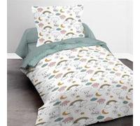 Today Parure de lit 1 Personne 140x200cm Imprime Blanc Enfant Kids First 1.15 Petit Single