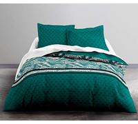 Today Parure HC3 Housse de Couette 220x240 + 2 Taies d’Oreiller 100% Polyester Crazy Palms Spring, (82 GSM), Vert, 220/240