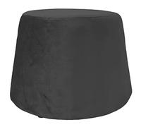 Today Pouf Recouvert de Velours Noir 31.5 x 34 x 46.5 cm