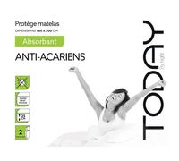 TODAY Protège Matelas / Alèse Absorbant Anti-Acariens 160x200cm - 100% Coton TODAY