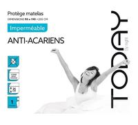 Protège Matelas Imperméable - Anti-Acariens - 90 X 190 Cm - Blanc