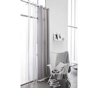 Today Rideau à Oeillets Coton 140/250 Zinc Coton Gris 140 x 250 cm