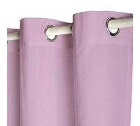 Today Rideau à Oeillets Coton Rose Poudré 140 x 250 cm