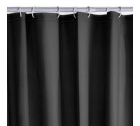 TODAY Rideau de douche Utility PEVA Noir 180 x 200 cm - 12 crochets