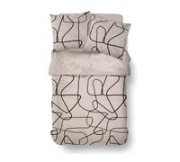 TODAY Sunshine Parure de lit 2 personnes en coton 0.20 - 1 housse de couette 220 x 240 cm + 2 taies d'oreiller 63 x 63 cm