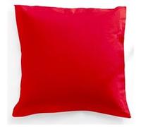 Today taie d'oreiller unie carrée coton 57 fils rouge 75 x 75 Rouge G