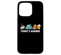 Today's Agenda Camping Café Pop Up Camper Beer Camper Camper Coque pour iPhone 15 Pro Max