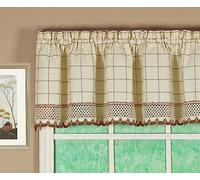 Today's Curtain Adirondack Cantonnière en Crochet Bicolore 30,5 cm, écru/Toast, 152,4 x 30,5 cm