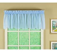 Today's Curtain Emelia Cantonnière en Voile Originale 35,6 cm de Large x 35,6 cm de Long, Bleu Ciel