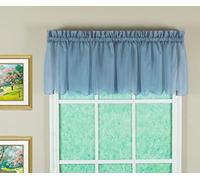 Today's Curtain Emelia Original Cantonnière en Voile, Bleu 35,6 cm x 152,4 cm (l x L)