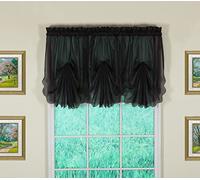 Today's Curtain Emelia Original Cantonnière en Voile, Noir, 76,2 x 101,6 cm (l x L)
