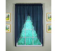 Today's Curtain Emelia Original Paire de voilages, Bleu Marine, 228,6 x 160 cm (l x L)