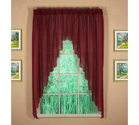 Today's Curtain Emelia Original Paire de voilages, Bordeaux, 228,6 x 160 cm, (l x L)
