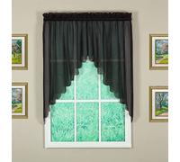 Today's Curtain Emelia Original Paire de voilages, Noir, 96,5 cm x 152,4 cm (l x L)