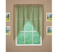 Today's Curtain Emelia Original Paire de voilages, Vert poussiéreux, 152,4 x 96,5 cm, (l x L)