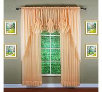 Today's Curtain Emelia Original Panneau en Voile, 213,4 cm, pêche, 152,4 cm de Large x 213,4 cm de Long