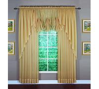Today's Curtain Emelia Original Panneau en Voile, 228,6 cm, doré, 152,4 cm de Large x 228,6 cm de Long