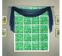 Today's Curtain Emelia Original Panneau en Voile, 365,8 cm, Bleu Marine, 114,3 cm de Large x 365,8 cm de Long