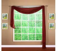 Today's Curtain Emelia Original Panneau en Voile, 548,6 cm, Bordeaux, 114,3 cm de Large x 548,6 cm de Long