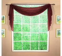 Today's Curtain Emelia Original Panneau en Voile, Bordeaux, 114 cm x 365,8 cm, (l x L)