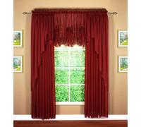 Today's Curtain Emelia Original Panneau en Voile, de 213,4 cm, Bordeaux, 152,4 cm de Large x 213,4 cm de Long