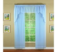 Today's Curtain Emelia Panneau en Voile, Bleu Ciel, 152,4 cm de Large x 213,4 cm de Long