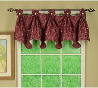 Today's Curtain Madison Tour de lit réversible à Boutons Bordeaux 50,8 cm L