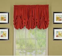 Today's Curtain Orleans Rideau à Bords festonnés en Polyester Rouge Brique 76,2 x 101,6 cm