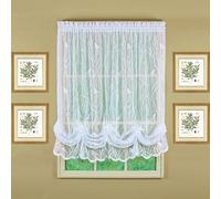 Today's Curtain, Songbird Abat-Jour Ballon Semi-Transparent en Dentelle, Blanc, 144,8 x 160 cm (l x L)