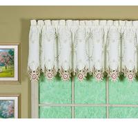 Today's Curtain Tour de lit en Polyester, écru/Rose, sur Mesure 177,8 x 45,7 cm