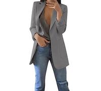 Todays Daily Deals 2024 Veste Blazer Femme Chic Et Élégant Pure Color Bouton Lâche Casual Business Slim Fit Couleur Unie Décontracté Veste Printemps L'Été Manteau Top Prime Deals Today