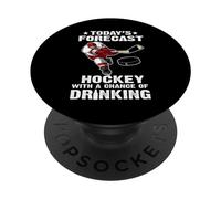 Today's Forecast Hockey with A Chance of Drkinking Beer PopSockets PopGrip Adhésif