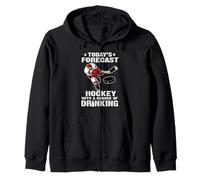 Today's Forecast Hockey with A Chance of Drkinking Beer Sweat à Capuche