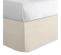 Today's Home Cache-sommier Classique sur Mesure, Design en mélange de Coton, Longueur de Chute de 35,6 cm, lit Double, Ivoire