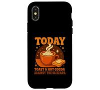 Today's Plan: Toast & Hot Cocoa Against The Blizzard Gifts Coque pour iPhone X/XS