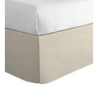 TodaysHome Cache-sommier Classique sur Mesure, Design en mélange de Coton, Longueur de Chute de 35,6 cm, lit Double, Ivoire