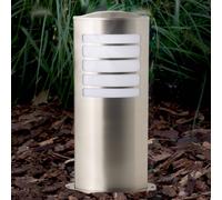 Todd - Une Borne Lumineuse Ovale En Inox inox, blanc