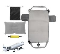 Toddler Airplane Bed, Multi-Functional Flight Seat Extender for Kids, Portable Travel Bed for Airplane Seats, Comfortable Inflatable Cushion for Children In-Flight Sleeping and Rest, 79cm Velvet