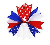Toddler Baby Giris Boys 4 of July Hairband Hairclip Flag Day Bridal Jewelry Set for Wedding with Hair (F, One Size)