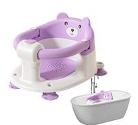 Toddler Bath Seats, Toddler Shower Chair, Cute Toddler Shower Chair with Support, Non-Slip Toddler Bath Seat, Cartoon Animal Sitting Shower Chair for Boys Girls 6+ Months