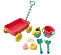 Toddler Beach Toys, Sand Castle Building Kit - Petits seaux éducatifs et pellets avec Chariot,Ensemble de Jeu en Plein air Amusant pour la Plage de Seaside à l'extérieur du Camping